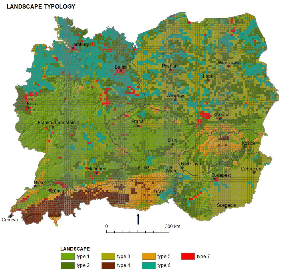 3. Prostorové úrovně typologie krajiny Nadregionální