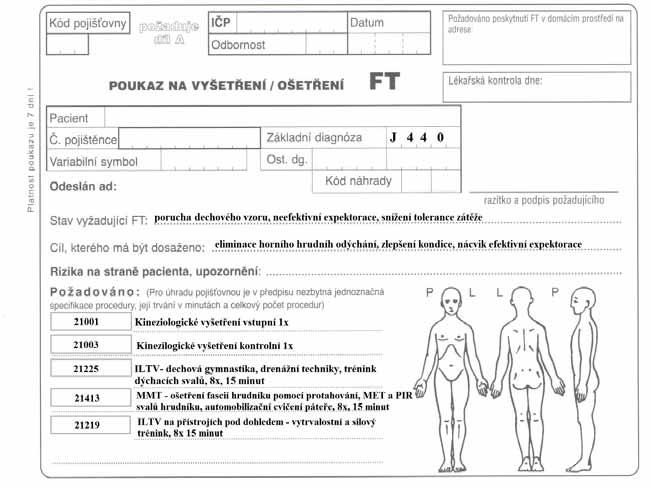 18 ODBORNÝ ČLÁNEK ná rehabilitace uskutečňována v ambulantních zařízeních. Tento typ léčby může nemocným s CHOPN indikovat jejich ošetřující lékař.