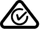 Logo Triman Certifikace pro Austrálii Tento výrobek nese označení souladu s předpisy (Regulatory Compliance Mark: RCM), protože splňuje příslušné australské předpisy.