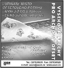 cena tisku dle typu stroje a pokrytí B&W od 0,05 Kč/A4/10%, color od 0,13 Kč/A4/40% typy strojů: IMAGGIA 300, CR 1300, RS 330, ELCO 400, EVOLUTIV A 330, PLASTICARD, jet.