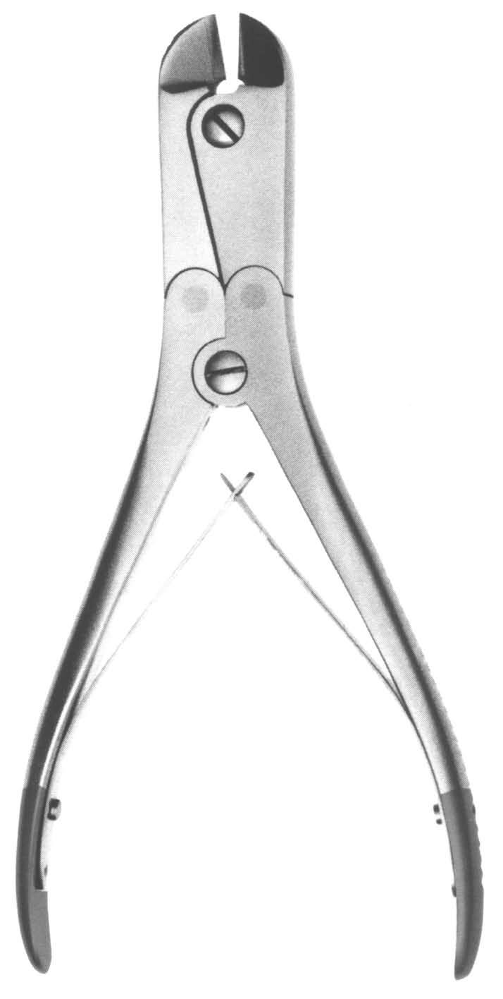 K Kleště štípací Bone Rongeurs Kleště štípací na drát Wire Cutting Forceps 116 91 0010 215 mm pro tvrdý drát do Ø 2,5 mm for hard wires up to Ø 2,5 mm 116 91