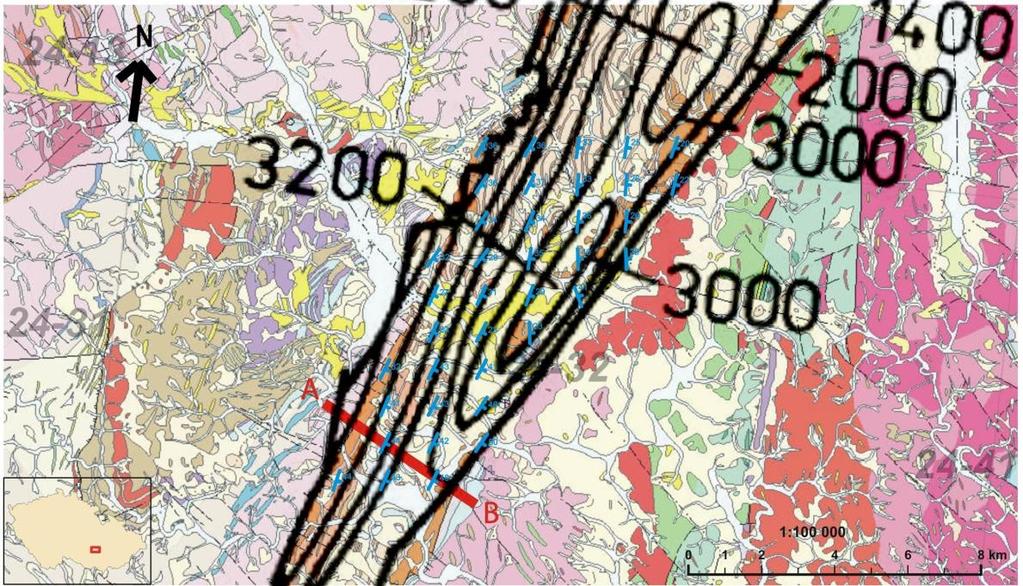 5.4.2. Mapa mocností permokarbonu K výše uvedeným datům byla vynesena také mapa izolinií mocnosti permokarbonu boskovické brázdy podle v Malkovského (in Suk et al.