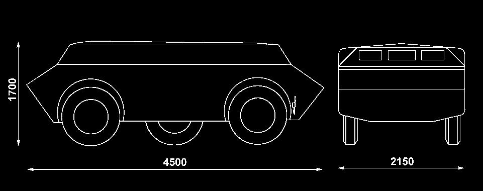 Schéma obrněného transportéru VTA AZ Brno z roku 1956 (výkres