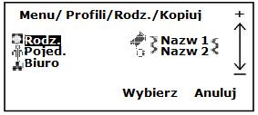 ZMĚNA NÁZVU PROFILU ERT50 umožňuje změny názvu profilů.