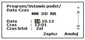 Pro přechod na normální pohled stiskněte tlačítko CANCEL, nebo počkejte několik sekund a termostat se automaticky vrátí do základního zobrazení. DATE/TIME 1.