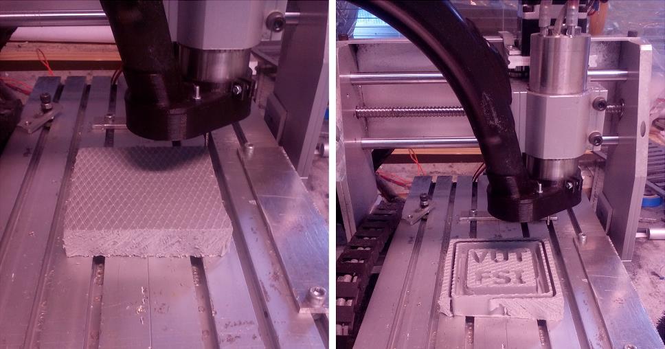 3 Upnutí prototypu na motor CNC stroje Byl vytvořen jednoduchý program pro ukázku funkce prototypu.