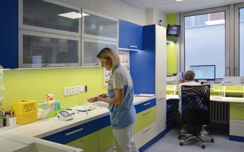 Sesterna na chirurgii B2 po rekonstrukci Stavební úpravy na