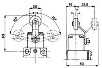 Vinutý prut Typ Kód Spínací jednotky Spínací diagram PF276100 1 NO+1NC mžiková 0