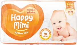 4x72 ks Happy Mimi dětské pleny Active Dry