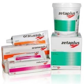 ZETA PLUS intro kit vysokoviskózní otiskovací hmota - technika otiskování: dvoukroková, jednokroková s dvojí viskozitou vysoká počáteční