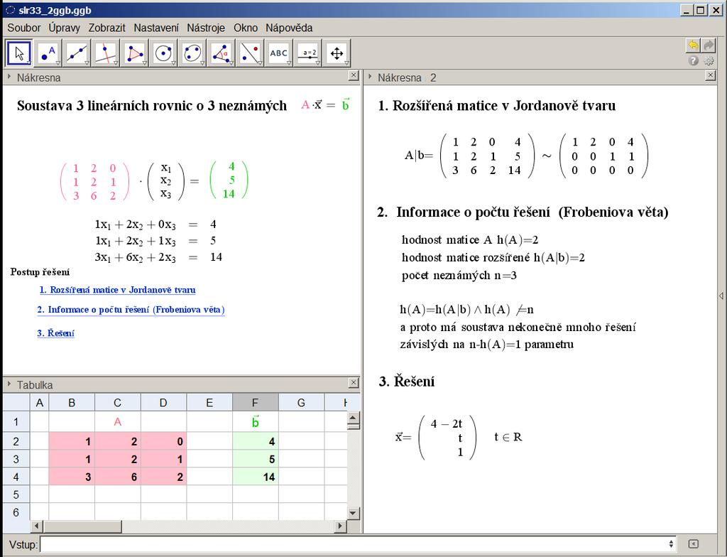 profile/id/7057 a pomáhají k lepšímu pochopení dané problematiky. V tomto článku ukážeme podrobný postup tvorby interaktivní pomůcky pro řešení soustavy tří lineárních rovnic pro tři neznámé.