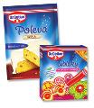 Poãet kusû: 2 plechy Poãet kusû: asi 25 Doba pfiípravy: asi 25 minut Doba peãení: asi 30 minut 250 g hladké mouky petka soli 100 g mouãkového cukru 150 g zmûklé Hery 1 balíãek Polevy svûtlé váleãek