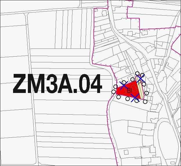PLOCHY ŘEŠENÉ ZMĚNOU Č.3A A 3C ÚP ZM3C.1 Jedná se o nově vložené plochy, zobrazené grafikou původního územního plánu, tzn.