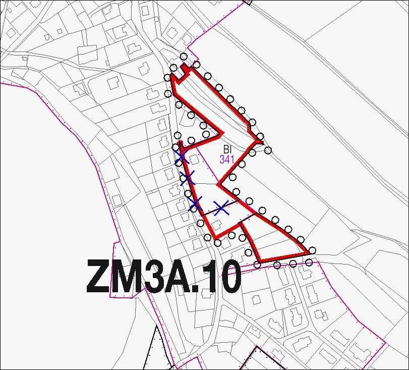 Zlín územní plán změna č.3a a 3C, textová část Odůvodnění Plocha je částečně zastavěná mění se hranice zastavěného území 1. A) VYMEZENÍ ZASTAVĚNÉHO ÚZEMÍ Zastavěné území je změnou č.