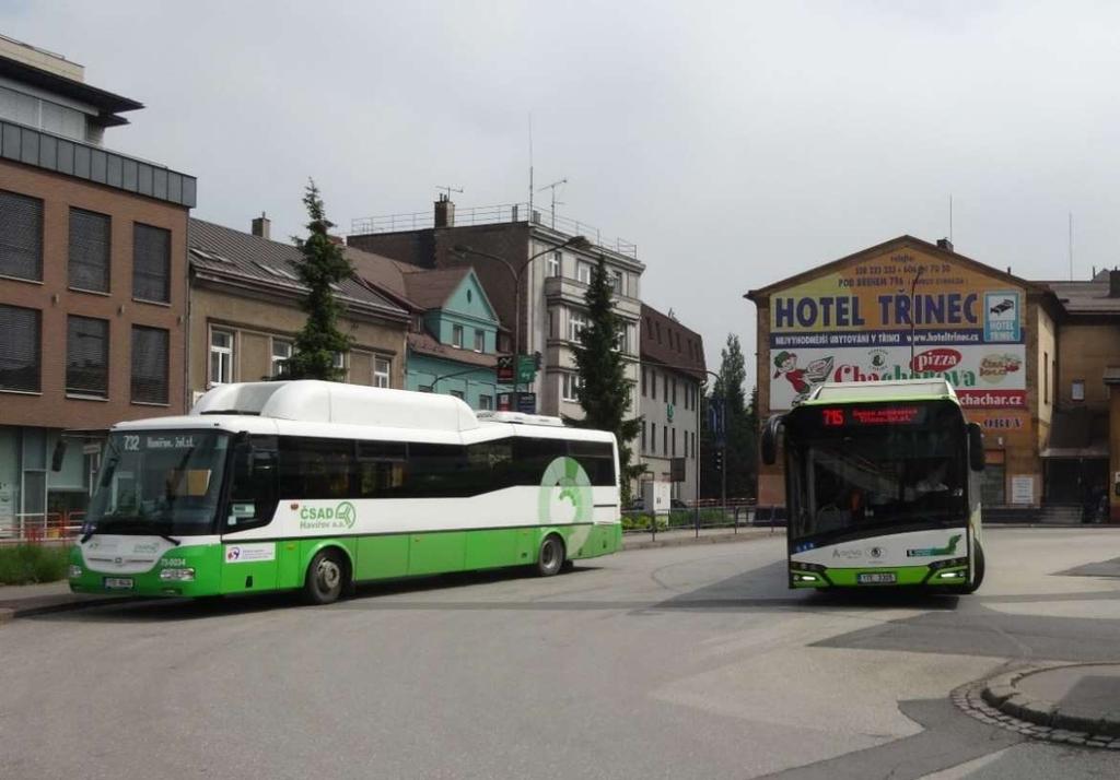 4.3.2. Autobusová doprava Ve vybrané oblasti je provozováno celkem 19 pravidelných příměstských autobusových linek systému Integrovaného dopravního systému Moravskoslezského kraje.