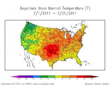 Odchylka od průměrné teploty http://www.climatecentral.org/news/southern-heat-and-drought-projected-to-continue-into-fallforecasters-say/ http://www.cpc.ncep.