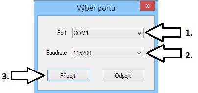 Otvorenie komunikácie s pokladňou: 1. Klik na "Servis" 2.