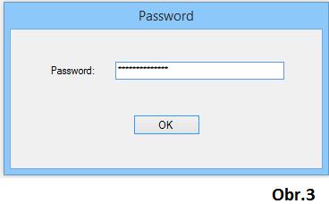 Zadejte heslo ke certifikátu a stiskněte "OK" (Obr.