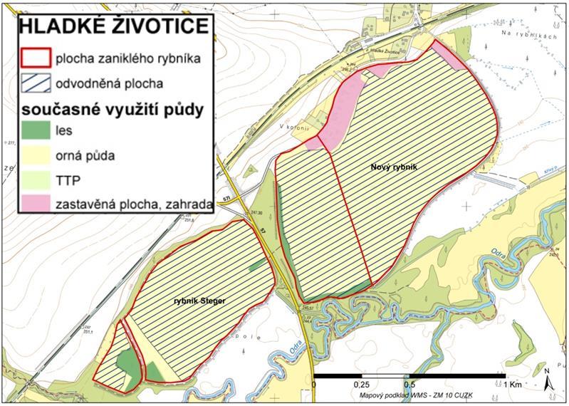 2 Historické rybníky u obce Hladké Životice Hladké Životice patřily v minulosti i se svými rybníky k fulneckému panství a tvořily velkou a podstatnou část