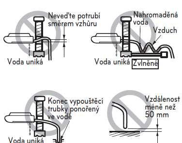 Boční pohled Jednotka musí být nakloněna ke své spodní straně.