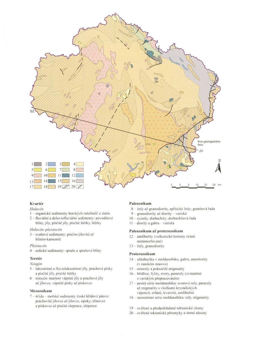 Geologický podklad Českomoravské vrchoviny.