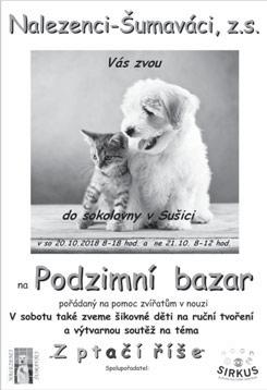 1 vzpomínkový akt a slavnostní oh ostroj u sochy TGM 30. íjna od 17 hod. Kino Sušice P ehled akcí 9. listopadu od 20 hod. Smetan v sál Mirka Novak a Ivan Audes trio viz str. 4 10. listopadu od 20 hod. KD Sokolovna Walda Gang a Alkehol koncert 12.