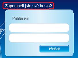 3 Vygenerování zapomenutého hesla Uživatel si může nové heslo