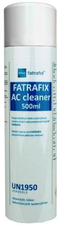 Hydroizolace střech FATRAFOL-S strana 61 2.3.5.3 FATRAFIX čističe 2.3.5.3.1 FATRAFIX AC cleaner Rozpouštědlový čistič, určený čištění od nevytvrzených polyuretanových lepidel FATRAFIX.