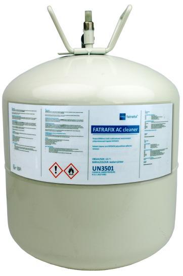 Balení: Čistič: FATRAFIX AC cleaner 500 ml pro čištění pracovních pomůcek a trysek 5 kg (13,7 l) jednorázová nádoba pouze pro profesionální použití 500 ml sprej pouze pro profesionální použití