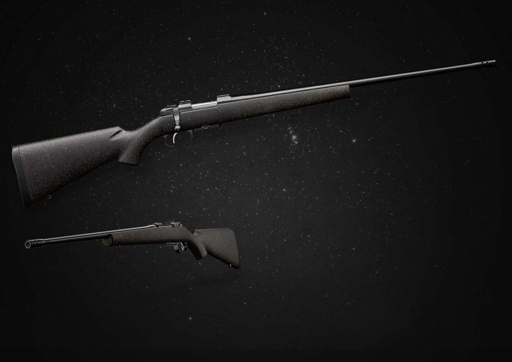 kulovnice CZ 527 night sky edition Piece of Night Sky in your hands Mimořádně přesná, za studena kovaná hlaveň Ústí hlavně se závitem M14x1 Z populární kategorie Lite byla do této jedinečné řady