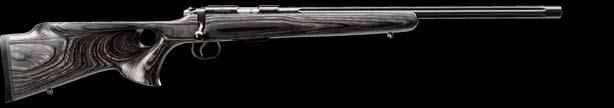 22 LR (1:16) 5 CZ 455 thumbhole Pro tento lovecký a sportovní model je typická přímá pažba z vrstveného dřeva s velkým otvorem pro palec pravé ruky a vysoce přesná hlaveň typu Varmint.