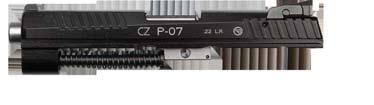 PISTOLe CZ P-07 best in class Kompaktní pistole s vysoce odolným polymerovým rámem, primárně určená pro ozbrojené složky a pro skryté nošení, která střílí spolehlivě a přesně i v extrémních