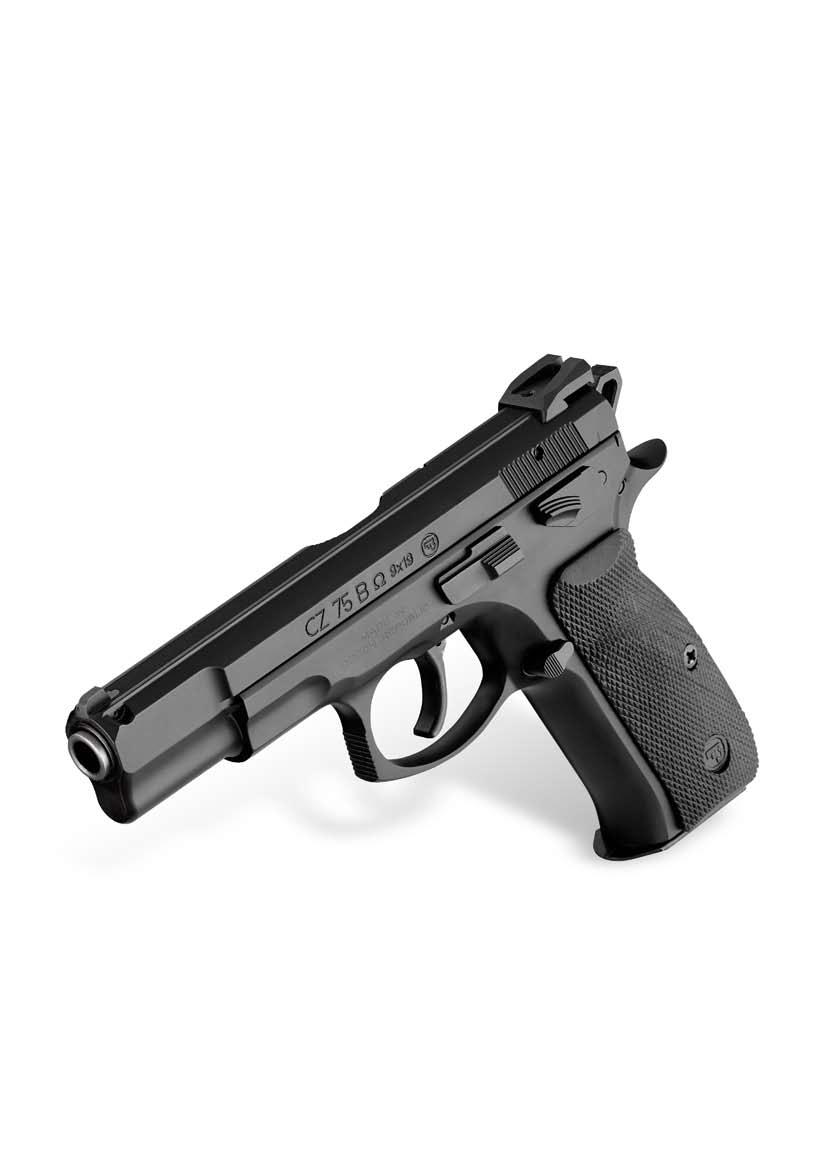 PISTOLe CZ 75 B Ω Omega is perfection Nová generace nadčasového modelu CZ 75 B, opatřená zdokonaleným spoušťovým mechanismem OMEGA s oboustrannými, snadno vyměnitelnými ovladači manuální pojistky /