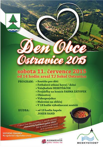 Ostravice 7 Červenec 2015 Beskydská heligonka měla rekordní počet účastníků Letní humanitární sbírka V obci Ostravice se 13.