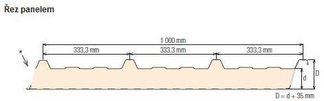 .3,33m maximální rozpětí vaznic při zatížení sněhu 1,47kN/m 2 = 3,40m, při prostém uložení střešního