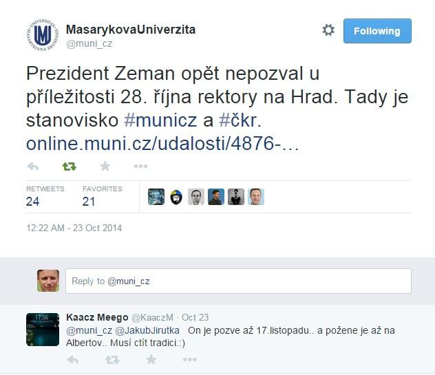 vědu twitterový