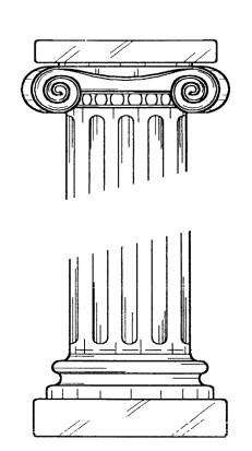 I. část - DĚJINY UMĚNÍ 1. Kterého architektonického řádu je sloup na obrázku? a) dórského b) iónského c) korintského d) kompozitního 2.