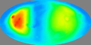 Geoid a topografie Marsu - porovnání oblast Tharsis - geoid i topografie zde dosahují maxima v plášti pod touto oblastí nepředpokládáme výrazné hustotní anomálie pánev Hellas - žádná podobnost