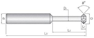 4 895 CFT1290 12 90 6 75 12 4 895 2 BŘITÁ SRÁŽECÍ FRÉZA D1 θ D2 L1