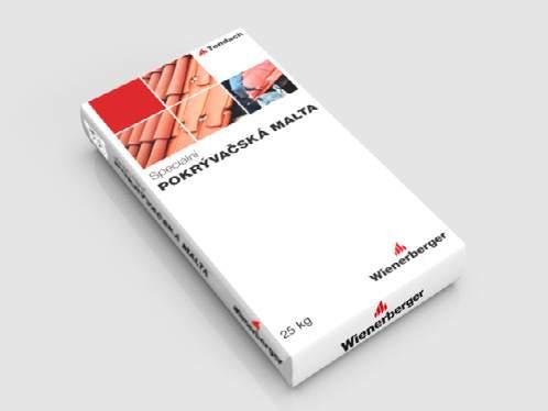 K rozmíchání směsi je nutno použít pitnou vodu nebo vodu opdpovídající EN 1008. Speciální pokrývačská malta Tondach.