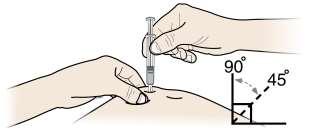 A Krok 3: Podání injekce Udržujte STISK.
