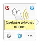 Opětovná aktivace Deaktivované médium (poznáte ho podle symbolu červeného kruhu vlevo vedle média) je možné opětovně aktivovat, například když bylo opět nalezeno.