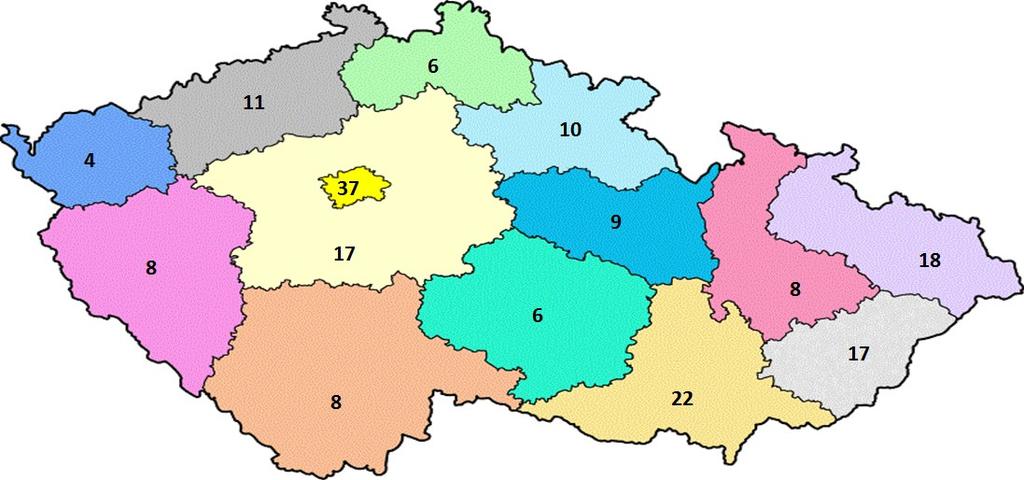 UTB ve Zlíně, Fakulta aplikované informatiky 28 Poslední kategorie zahrnovala obecné informace o firmě, jako je kraj kde se nachází, velikost podle počtu zaměstnanců a hlavní zaměření podnikání. 4.