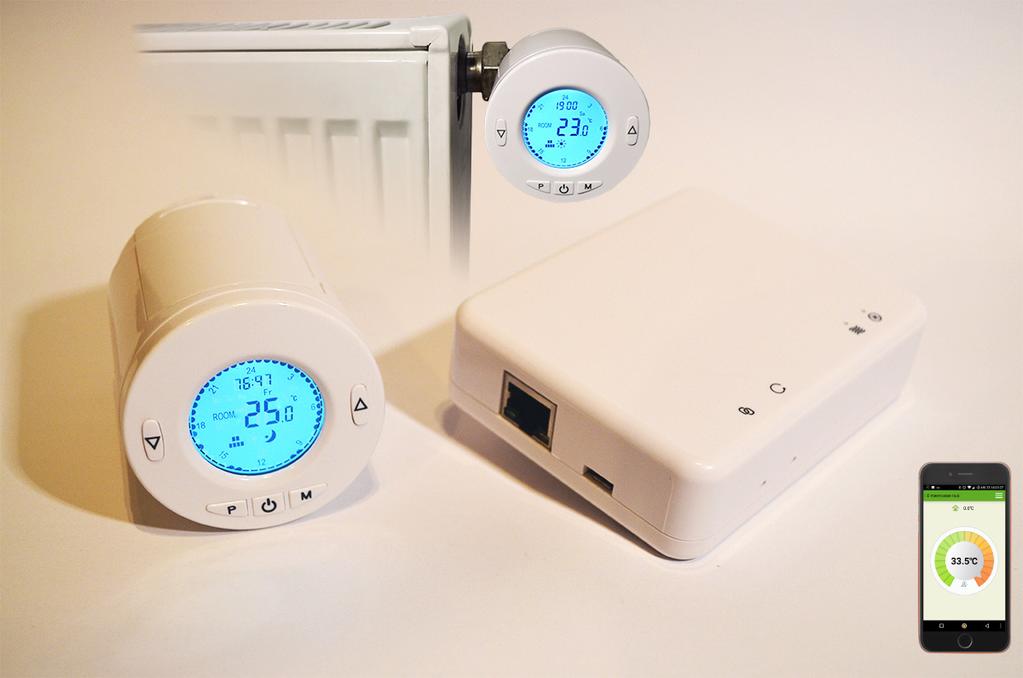 Aluzan HeatSave-dálkově ovládané radiátorové hlavice Sledujte a ovládejte teplotu každé místnosti zvlášť z vašeho telefonu a šetřete tak peníze každý den!