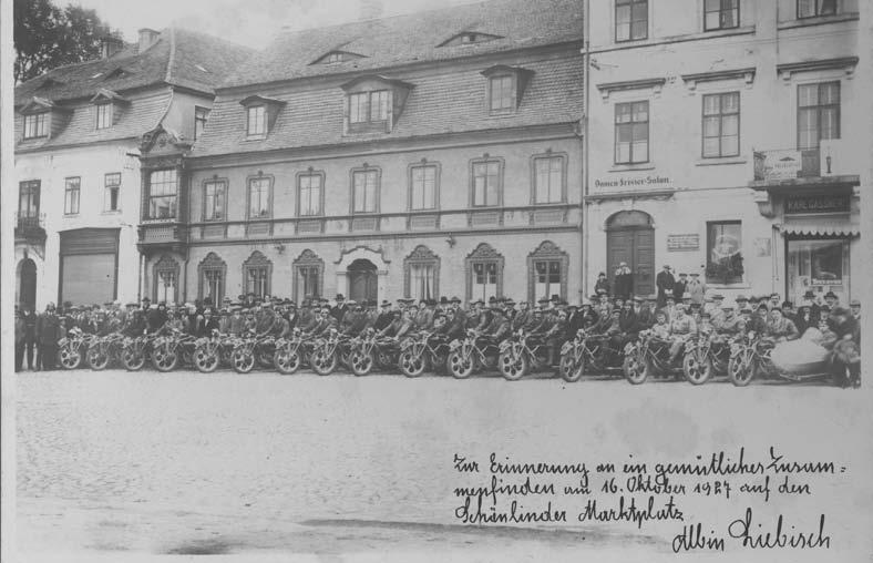 Stavba motocyklů Böhmerland Albin Liebisch & Sohn Blažená kolona