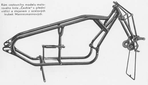Další vývoj motocyklů Rám modelu Touring Model Touring nování pro krátký motocykl užíval jen chvíli. Čechie s kratším rámem začala být již v roce 1928 nazývána Touring modelem (čili turistickým).