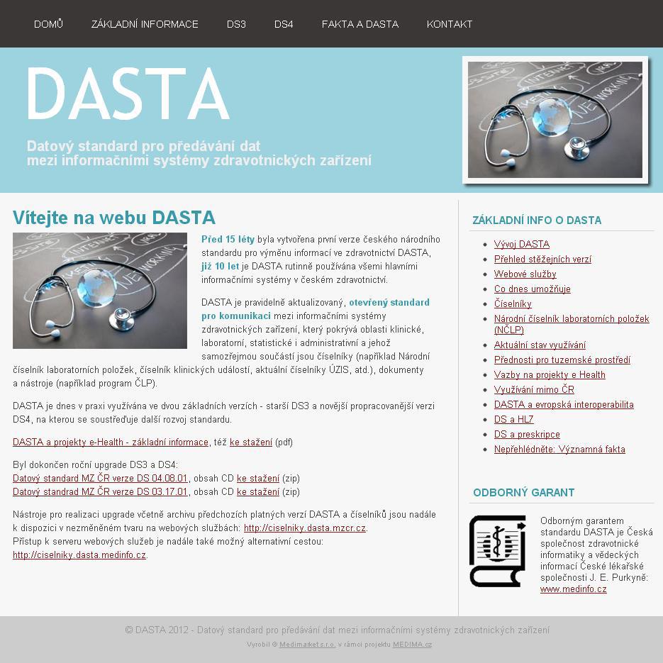 AKTIVITY ČSZIVI ČLS JEP V KONTEXTU PROJEKTŮ ELEKTRONICKÉHO ZDRAVOTNICTVÍ Obrázek 1 www.dastacr.