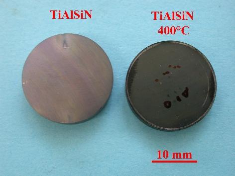 teplotu 400 C a vrstva TiAlN navíc na 800 C Nanoindentační měření: TiN nejpříznivější poměr