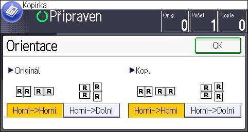 Oboustranné kopírování 9. Zvolte zásobník papíru. 10. Stiskněte tlačítko [Start].