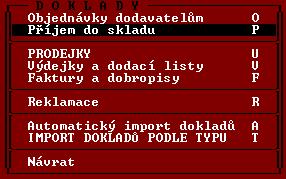 SOUHRNNÝ PŘEHLED - zobrazuje celkový finanční přehled o pohybu zboží, obalů a prací/služeb podle několika kritérií. POHYBY DO XLS export pohybů pro zpracování programem MS Excel.